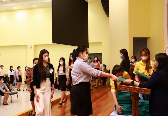 ภาพกิจกรรม  บรรยากาศการฝึกซ้อมพระราชทานปริญญาบัตรประจำปี 2565 กลุ่มย่อย คณะวิทยาศาสตร์และเทคโนโลยีมหาวิทยาลัยราชภัฎกำแพงเพชร