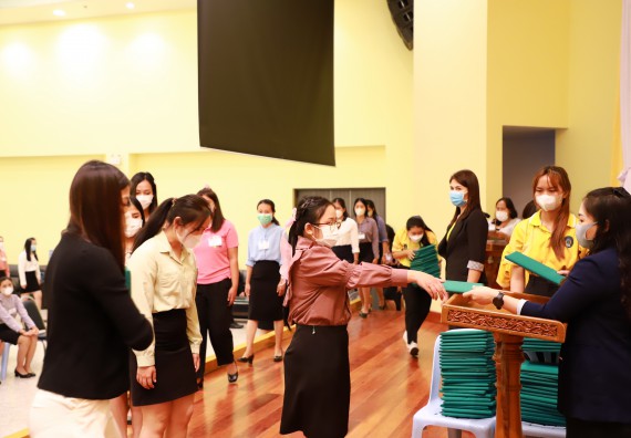 ภาพกิจกรรม  บรรยากาศการฝึกซ้อมพระราชทานปริญญาบัตรประจำปี 2565 กลุ่มย่อย คณะวิทยาศาสตร์และเทคโนโลยีมหาวิทยาลัยราชภัฎกำแพงเพชร