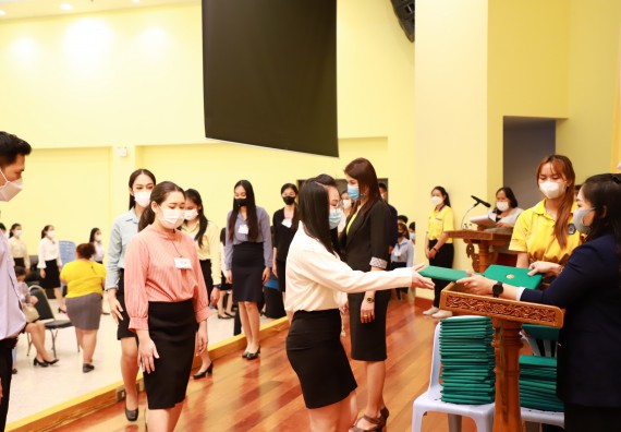 ภาพกิจกรรม  บรรยากาศการฝึกซ้อมพระราชทานปริญญาบัตรประจำปี 2565 กลุ่มย่อย คณะวิทยาศาสตร์และเทคโนโลยีมหาวิทยาลัยราชภัฎกำแพงเพชร