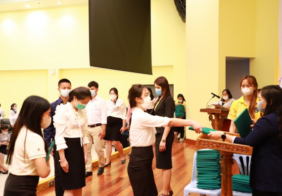 ภาพกิจกรรม  บรรยากาศการฝึกซ้อมพระราชทานปริญญาบัตรประจำปี 2565 กลุ่มย่อย คณะวิทยาศาสตร์และเทคโนโลยีมหาวิทยาลัยราชภัฎกำแพงเพชร