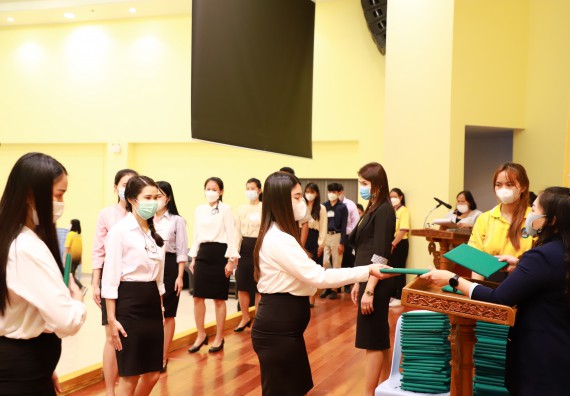 ภาพกิจกรรม  บรรยากาศการฝึกซ้อมพระราชทานปริญญาบัตรประจำปี 2565 กลุ่มย่อย คณะวิทยาศาสตร์และเทคโนโลยีมหาวิทยาลัยราชภัฎกำแพงเพชร