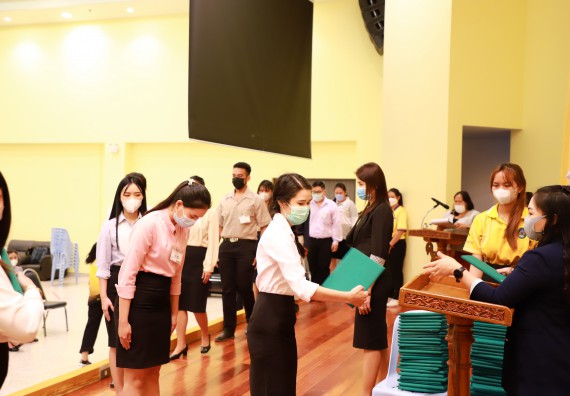 ภาพกิจกรรม  บรรยากาศการฝึกซ้อมพระราชทานปริญญาบัตรประจำปี 2565 กลุ่มย่อย คณะวิทยาศาสตร์และเทคโนโลยีมหาวิทยาลัยราชภัฎกำแพงเพชร