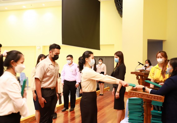 ภาพกิจกรรม  บรรยากาศการฝึกซ้อมพระราชทานปริญญาบัตรประจำปี 2565 กลุ่มย่อย คณะวิทยาศาสตร์และเทคโนโลยีมหาวิทยาลัยราชภัฎกำแพงเพชร