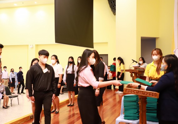 ภาพกิจกรรม  บรรยากาศการฝึกซ้อมพระราชทานปริญญาบัตรประจำปี 2565 กลุ่มย่อย คณะวิทยาศาสตร์และเทคโนโลยีมหาวิทยาลัยราชภัฎกำแพงเพชร