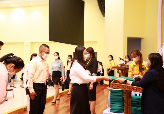 ภาพกิจกรรม  บรรยากาศการฝึกซ้อมพระราชทานปริญญาบัตรประจำปี 2565 กลุ่มย่อย คณะวิทยาศาสตร์และเทคโนโลยีมหาวิทยาลัยราชภัฎกำแพงเพชร