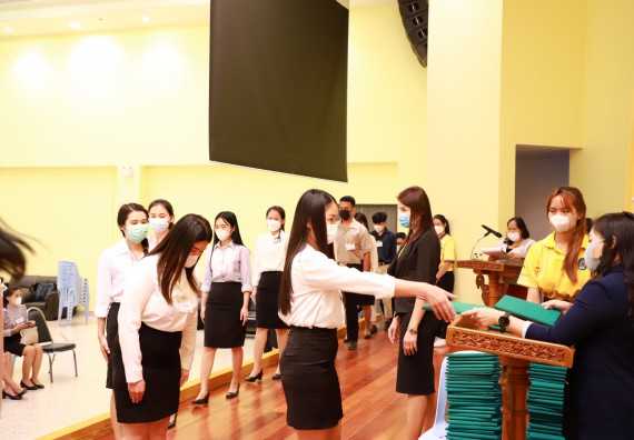 ภาพกิจกรรม  บรรยากาศการฝึกซ้อมพระราชทานปริญญาบัตรประจำปี 2565 กลุ่มย่อย คณะวิทยาศาสตร์และเทคโนโลยีมหาวิทยาลัยราชภัฎกำแพงเพชร