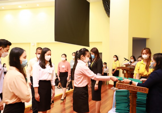 ภาพกิจกรรม  บรรยากาศการฝึกซ้อมพระราชทานปริญญาบัตรประจำปี 2565 กลุ่มย่อย คณะวิทยาศาสตร์และเทคโนโลยีมหาวิทยาลัยราชภัฎกำแพงเพชร