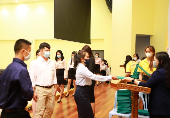 ภาพกิจกรรม  บรรยากาศการฝึกซ้อมพระราชทานปริญญาบัตรประจำปี 2565 กลุ่มย่อย คณะวิทยาศาสตร์และเทคโนโลยีมหาวิทยาลัยราชภัฎกำแพงเพชร