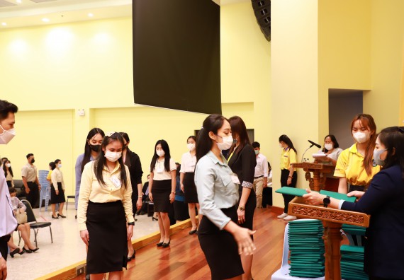 ภาพกิจกรรม  บรรยากาศการฝึกซ้อมพระราชทานปริญญาบัตรประจำปี 2565 กลุ่มย่อย คณะวิทยาศาสตร์และเทคโนโลยีมหาวิทยาลัยราชภัฎกำแพงเพชร