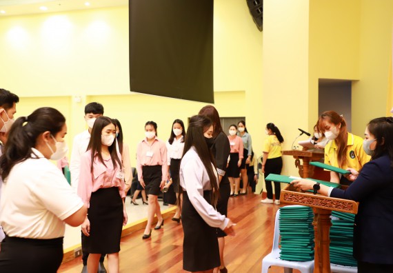 ภาพกิจกรรม  บรรยากาศการฝึกซ้อมพระราชทานปริญญาบัตรประจำปี 2565 กลุ่มย่อย คณะวิทยาศาสตร์และเทคโนโลยีมหาวิทยาลัยราชภัฎกำแพงเพชร