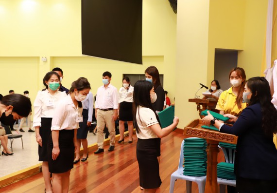 ภาพกิจกรรม  บรรยากาศการฝึกซ้อมพระราชทานปริญญาบัตรประจำปี 2565 กลุ่มย่อย คณะวิทยาศาสตร์และเทคโนโลยีมหาวิทยาลัยราชภัฎกำแพงเพชร