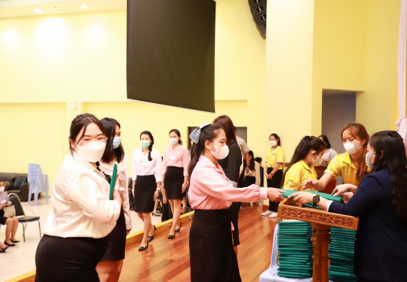 ภาพกิจกรรม  บรรยากาศการฝึกซ้อมพระราชทานปริญญาบัตรประจำปี 2565 กลุ่มย่อย คณะวิทยาศาสตร์และเทคโนโลยีมหาวิทยาลัยราชภัฎกำแพงเพชร