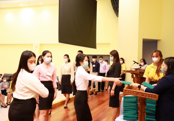 ภาพกิจกรรม  บรรยากาศการฝึกซ้อมพระราชทานปริญญาบัตรประจำปี 2565 กลุ่มย่อย คณะวิทยาศาสตร์และเทคโนโลยีมหาวิทยาลัยราชภัฎกำแพงเพชร