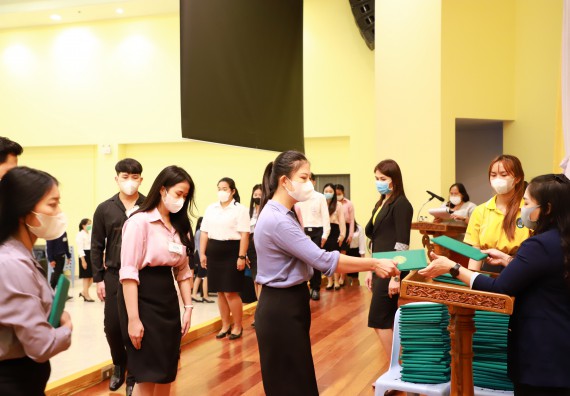 ภาพกิจกรรม  บรรยากาศการฝึกซ้อมพระราชทานปริญญาบัตรประจำปี 2565 กลุ่มย่อย คณะวิทยาศาสตร์และเทคโนโลยีมหาวิทยาลัยราชภัฎกำแพงเพชร