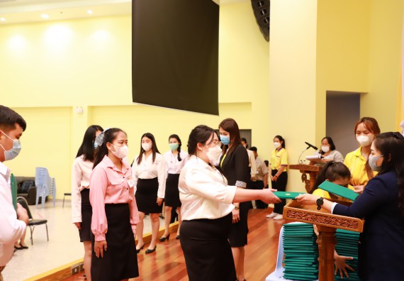 ภาพกิจกรรม  บรรยากาศการฝึกซ้อมพระราชทานปริญญาบัตรประจำปี 2565 กลุ่มย่อย คณะวิทยาศาสตร์และเทคโนโลยีมหาวิทยาลัยราชภัฎกำแพงเพชร