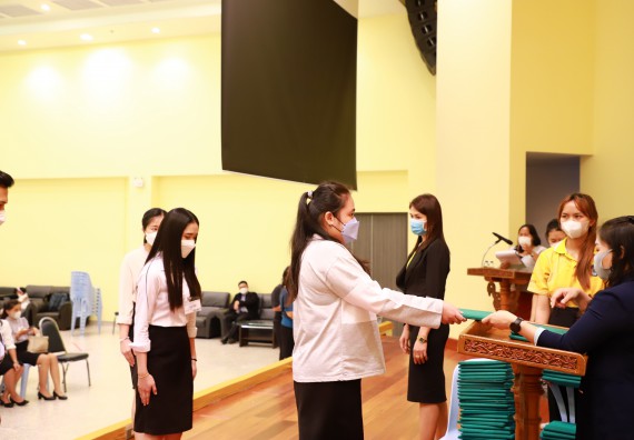 ภาพกิจกรรม  บรรยากาศการฝึกซ้อมพระราชทานปริญญาบัตรประจำปี 2565 กลุ่มย่อย คณะวิทยาศาสตร์และเทคโนโลยีมหาวิทยาลัยราชภัฎกำแพงเพชร