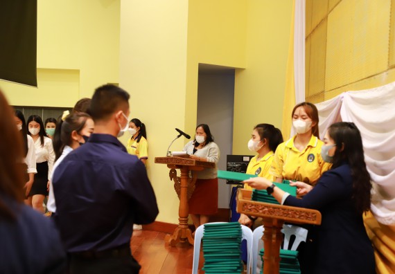 ภาพกิจกรรม  บรรยากาศการฝึกซ้อมพระราชทานปริญญาบัตรประจำปี 2565 กลุ่มย่อย คณะวิทยาศาสตร์และเทคโนโลยีมหาวิทยาลัยราชภัฎกำแพงเพชร