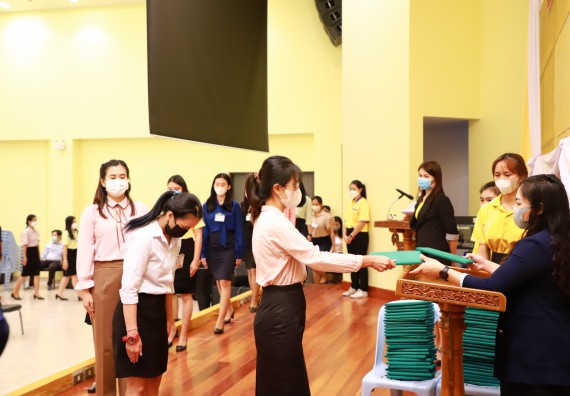 ภาพกิจกรรม  บรรยากาศการฝึกซ้อมพระราชทานปริญญาบัตรประจำปี 2565 กลุ่มย่อย คณะวิทยาศาสตร์และเทคโนโลยีมหาวิทยาลัยราชภัฎกำแพงเพชร