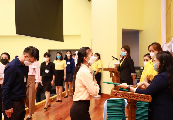 ภาพกิจกรรม  บรรยากาศการฝึกซ้อมพระราชทานปริญญาบัตรประจำปี 2565 กลุ่มย่อย คณะวิทยาศาสตร์และเทคโนโลยีมหาวิทยาลัยราชภัฎกำแพงเพชร