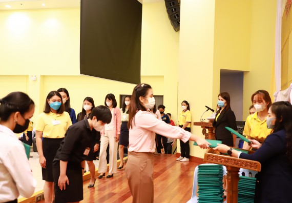 ภาพกิจกรรม  บรรยากาศการฝึกซ้อมพระราชทานปริญญาบัตรประจำปี 2565 กลุ่มย่อย คณะวิทยาศาสตร์และเทคโนโลยีมหาวิทยาลัยราชภัฎกำแพงเพชร