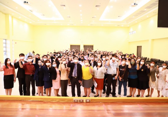 ภาพกิจกรรม  บรรยากาศการฝึกซ้อมพระราชทานปริญญาบัตรประจำปี 2565 กลุ่มย่อย คณะวิทยาศาสตร์และเทคโนโลยีมหาวิทยาลัยราชภัฎกำแพงเพชร