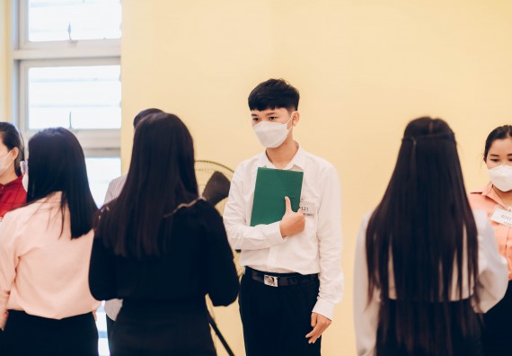 ภาพกิจกรรม  บรรยากาศการฝึกซ้อมพระราชทานปริญญาบัตรประจำปี 2565 กลุ่มย่อย คณะวิทยาศาสตร์และเทคโนโลยีมหาวิทยาลัยราชภัฎกำแพงเพชร