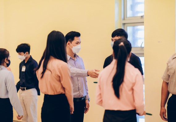 ภาพกิจกรรม  บรรยากาศการฝึกซ้อมพระราชทานปริญญาบัตรประจำปี 2565 กลุ่มย่อย คณะวิทยาศาสตร์และเทคโนโลยีมหาวิทยาลัยราชภัฎกำแพงเพชร