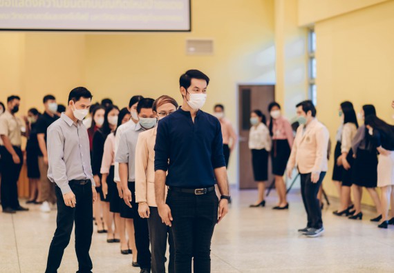 ภาพกิจกรรม  บรรยากาศการฝึกซ้อมพระราชทานปริญญาบัตรประจำปี 2565 กลุ่มย่อย คณะวิทยาศาสตร์และเทคโนโลยีมหาวิทยาลัยราชภัฎกำแพงเพชร