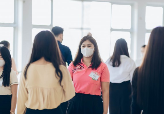 ภาพกิจกรรม  บรรยากาศการฝึกซ้อมพระราชทานปริญญาบัตรประจำปี 2565 กลุ่มย่อย คณะวิทยาศาสตร์และเทคโนโลยีมหาวิทยาลัยราชภัฎกำแพงเพชร