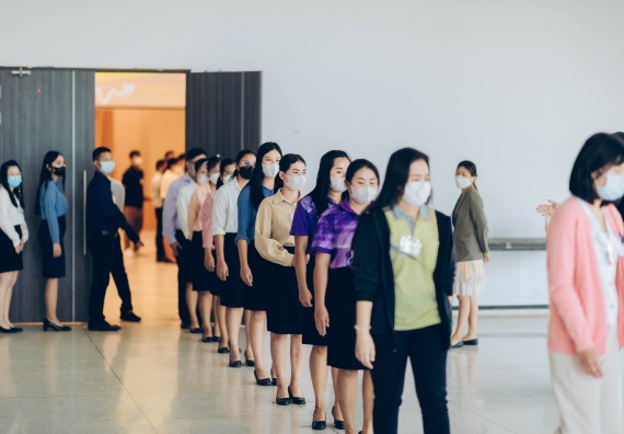 ภาพกิจกรรม  บรรยากาศการฝึกซ้อมพระราชทานปริญญาบัตรประจำปี 2565 กลุ่มย่อย คณะวิทยาศาสตร์และเทคโนโลยีมหาวิทยาลัยราชภัฎกำแพงเพชร