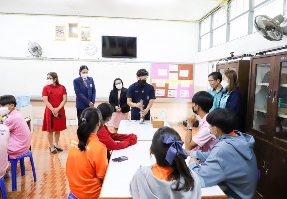 ภาพกิจกรรม  คณะวิทยาศาสตร์และเทคโนโลยี จัดกิจกรรมค่ายวิทยาศาสตร์สัญจร ปีการศึกษา 2565  โรงเรียนบ่อแก้ววิทยา