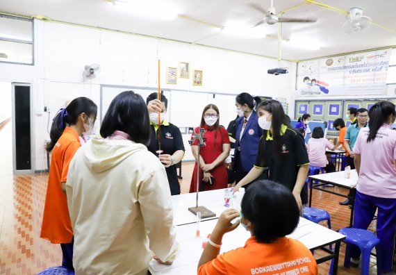 ภาพกิจกรรม  คณะวิทยาศาสตร์และเทคโนโลยี จัดกิจกรรมค่ายวิทยาศาสตร์สัญจร ปีการศึกษา 2565  โรงเรียนบ่อแก้ววิทยา