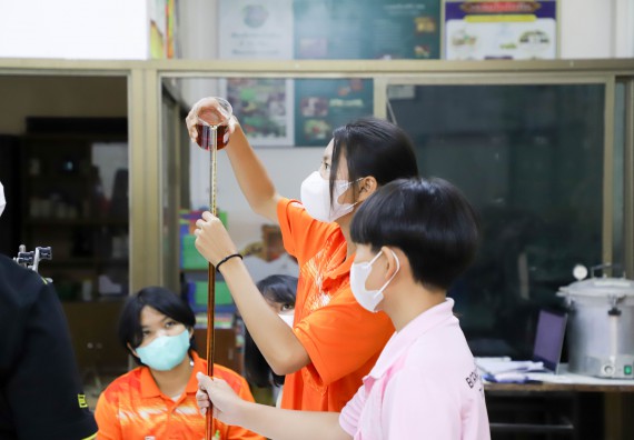 ภาพกิจกรรม  คณะวิทยาศาสตร์และเทคโนโลยี จัดกิจกรรมค่ายวิทยาศาสตร์สัญจร ปีการศึกษา 2565  โรงเรียนบ่อแก้ววิทยา