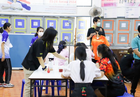 ภาพกิจกรรม  คณะวิทยาศาสตร์และเทคโนโลยี จัดกิจกรรมค่ายวิทยาศาสตร์สัญจร ปีการศึกษา 2565  โรงเรียนบ่อแก้ววิทยา