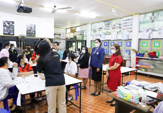 ภาพกิจกรรม  คณะวิทยาศาสตร์และเทคโนโลยี จัดกิจกรรมค่ายวิทยาศาสตร์สัญจร ปีการศึกษา 2565  โรงเรียนบ่อแก้ววิทยา