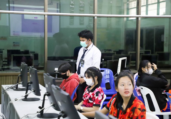 ภาพกิจกรรม  คณะวิทยาศาสตร์และเทคโนโลยี จัดกิจกรรมค่ายวิทยาศาสตร์สัญจร ปีการศึกษา 2565  โรงเรียนบ่อแก้ววิทยา