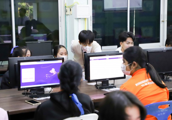 ภาพกิจกรรม  คณะวิทยาศาสตร์และเทคโนโลยี จัดกิจกรรมค่ายวิทยาศาสตร์สัญจร ปีการศึกษา 2565  โรงเรียนบ่อแก้ววิทยา