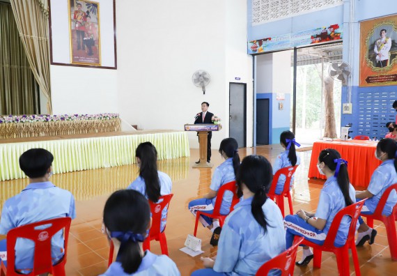 ภาพกิจกรรม  คณะวิทยาศาสตร์และเทคโนโลยี จัดกิจกรรมค่ายวิทยาศาสตร์สัญจร ปีการศึกษา 2565  โรงเรียนโกสัมพีวิทยา