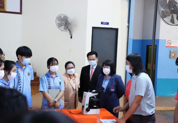 ภาพกิจกรรม  คณะวิทยาศาสตร์และเทคโนโลยี จัดกิจกรรมค่ายวิทยาศาสตร์สัญจร ปีการศึกษา 2565  โรงเรียนโกสัมพีวิทยา