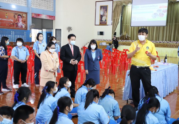 ภาพกิจกรรม  คณะวิทยาศาสตร์และเทคโนโลยี จัดกิจกรรมค่ายวิทยาศาสตร์สัญจร ปีการศึกษา 2565  โรงเรียนโกสัมพีวิทยา