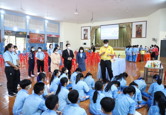 ภาพกิจกรรม  คณะวิทยาศาสตร์และเทคโนโลยี จัดกิจกรรมค่ายวิทยาศาสตร์สัญจร ปีการศึกษา 2565  โรงเรียนโกสัมพีวิทยา