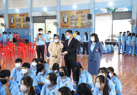 ภาพกิจกรรม  คณะวิทยาศาสตร์และเทคโนโลยี จัดกิจกรรมค่ายวิทยาศาสตร์สัญจร ปีการศึกษา 2565  โรงเรียนโกสัมพีวิทยา