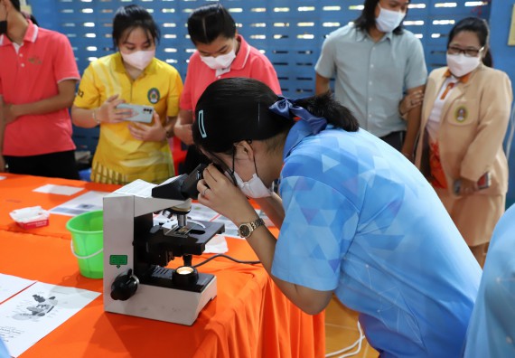 ภาพกิจกรรม  คณะวิทยาศาสตร์และเทคโนโลยี จัดกิจกรรมค่ายวิทยาศาสตร์สัญจร ปีการศึกษา 2565  โรงเรียนโกสัมพีวิทยา