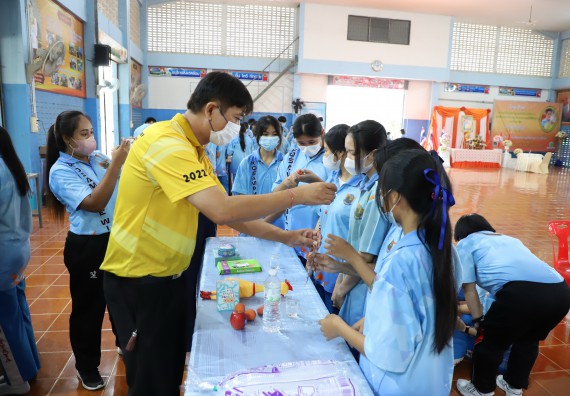 ภาพกิจกรรม  คณะวิทยาศาสตร์และเทคโนโลยี จัดกิจกรรมค่ายวิทยาศาสตร์สัญจร ปีการศึกษา 2565  โรงเรียนโกสัมพีวิทยา