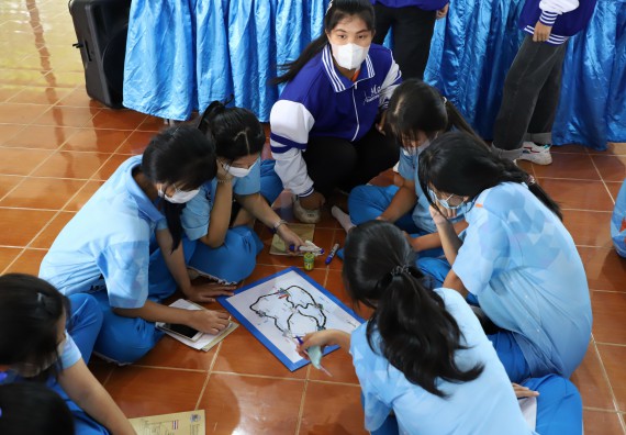 ภาพกิจกรรม  คณะวิทยาศาสตร์และเทคโนโลยี จัดกิจกรรมค่ายวิทยาศาสตร์สัญจร ปีการศึกษา 2565  โรงเรียนโกสัมพีวิทยา