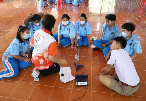 ภาพกิจกรรม  คณะวิทยาศาสตร์และเทคโนโลยี จัดกิจกรรมค่ายวิทยาศาสตร์สัญจร ปีการศึกษา 2565  โรงเรียนโกสัมพีวิทยา