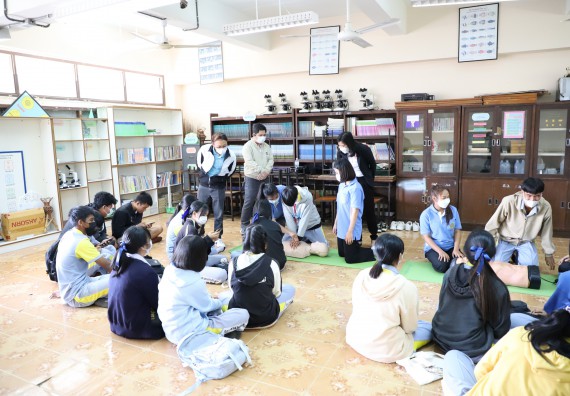 ภาพกิจกรรม  คณะวิทยาศาสตร์และเทคโนโลยี จัดกิจกรรมค่ายวิทยาศาสตร์สัญจร ปีการศึกษา 2565  โรงเรียนสลกบาตรวิทยา