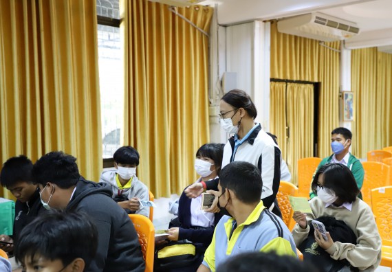 ภาพกิจกรรม  คณะวิทยาศาสตร์และเทคโนโลยี จัดกิจกรรมค่ายวิทยาศาสตร์สัญจร ปีการศึกษา 2565  โรงเรียนสลกบาตรวิทยา