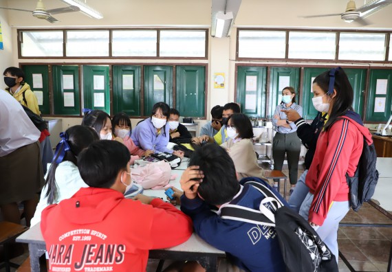 ภาพกิจกรรม  คณะวิทยาศาสตร์และเทคโนโลยี จัดกิจกรรมค่ายวิทยาศาสตร์สัญจร ปีการศึกษา 2565  โรงเรียนสลกบาตรวิทยา