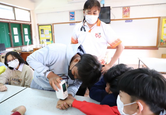 ภาพกิจกรรม  คณะวิทยาศาสตร์และเทคโนโลยี จัดกิจกรรมค่ายวิทยาศาสตร์สัญจร ปีการศึกษา 2565  โรงเรียนสลกบาตรวิทยา